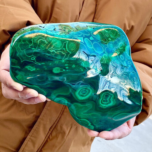 6,12 Pfund natürlicher glänzender Malachit transparenter Cluster grobe Mineralprobe - Bild 4 von 13