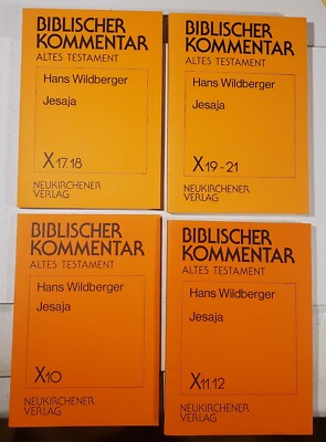 Biblischer Kommentar: Altes Testament - Jesaja - Hans Wildberger - SET of 4 VOLS