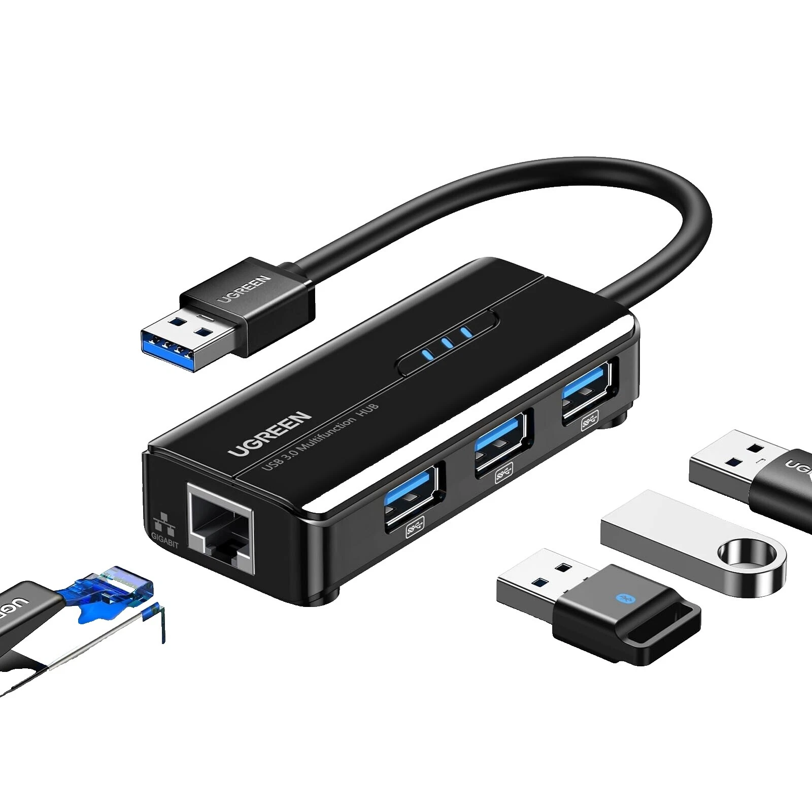 Ethernet (RJ-45) Female USB Cables, Hubs & Adapters