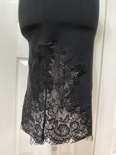 NUEVO BODY by Victoria Mujer’s Hasta la Rodilla Detalle Encaje Falda Lápiz Negra talla 0 - Imagen 4 de 6