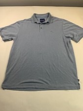 Tommy Bahama Shirt Mens Medium Polo Short Sleeve Beach Gray