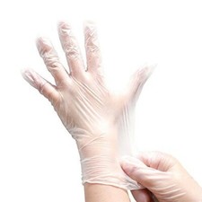 Disposable Vinyl Gloves Latex Powder Free Clean Food Safe 100 / Box Large size