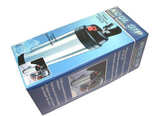 NUOVO BICCHIERE DA VIAGGIO KOOL SIP IN ACCIAIO INOX CON CANNUCCIA