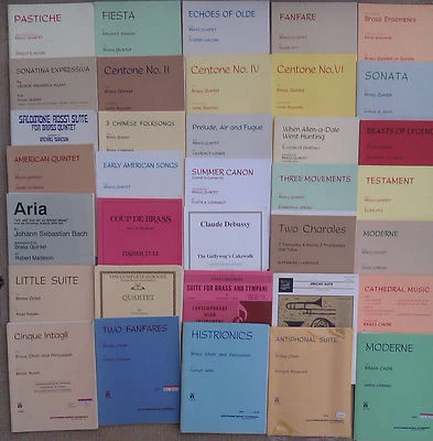 PARTITIONS ET LIVRETS POUR QUATUORS, QUINTETTES, ENSEMBLES ET CHORALE EN LAITON - Photo 1/4