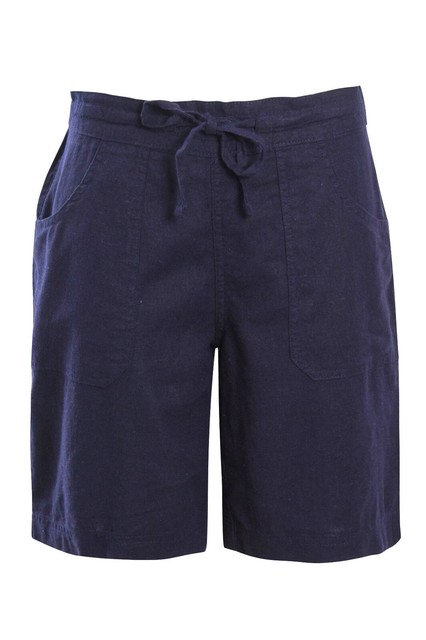 Womens Ladies Linen Viscose Summer Beach Casual Shorts With Smooth Round Edges