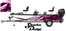 Pontoon Distressed Graphic Pink Wrap Fishing Bass Boat Abstract Fish Decal Vinyl