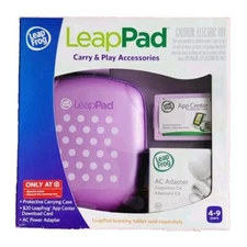 Leap Frog Leappad Carry & Play Accessories Purple Case, Download Card AC adapter