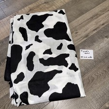 ANIMAL SKIN PRINTS -BLACK AND WHITE COW PRINT - 100 COTTON FABRIC