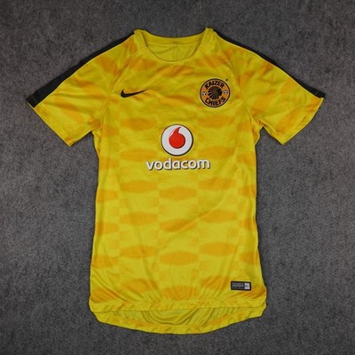 Kaizer Chiefs Jersey Mens Small Yellow Soccer Nike Training Football Shirt Top