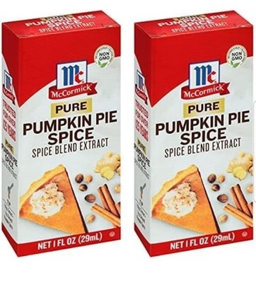 2x McCormick Pure Pumpkin Pie Spice Blend Extract 1 ounce New NIB Fast Ship