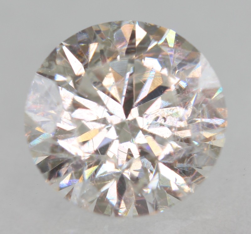 Certified 1.08 Carat F VS2 Round Brilliant Natural Enhanced MINED Diamond 6.47mm