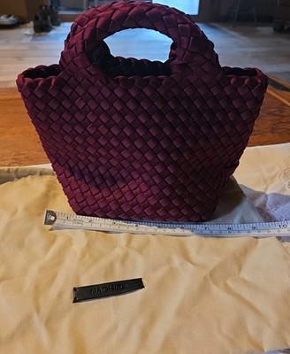 Naghedi St. Barths Petit Tote Bag Neoprene W/storage Bag Deep Purple/Maroon 