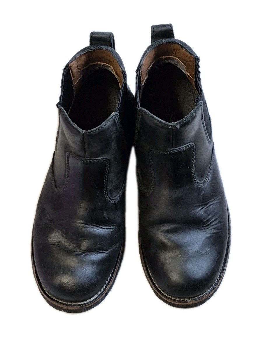 Stivali da lavoro Keen uomo 7 5 pelle nera pull on Chelsea indossati in grunge thrashed