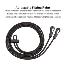 Adjustable Horse Reins For Better Rider Horse Communication Black Reins Control