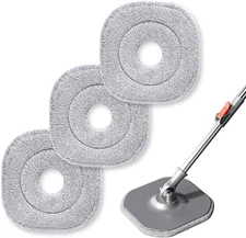 9 Inch Square Microfiber Mop Pad Refill Compatible with True & Tidy Mop System a
