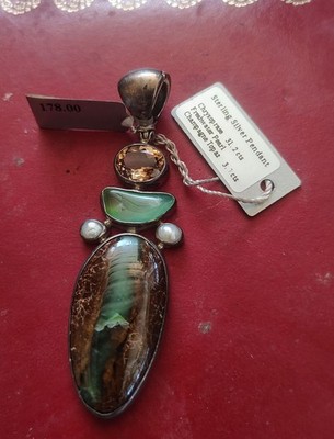 STARBORN CREATIONS STERLING SILVER SIGNED PENDANT NOS