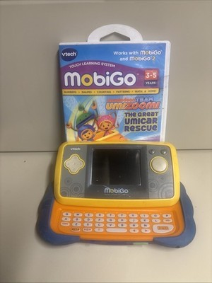 Vtech Mobigo Touch Learning System With Game Lot - Tested - Good Condition