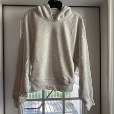 Abercrombie Fitch Women  s Sweatshirt Grey Cropped Size Medium