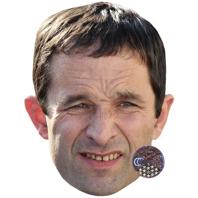 Benoît Hamon Celebrity Mask, Flat Card Face, Fancy Dress Mask
