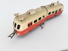 Autorail Hornby O – État 1935s – Rouge Et Jaune – Acier Embouti – France – Occasion