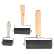 3 Pack Rubber-Roller Brayer Rollers 1.4/2.4/4 Inch Art Craft Roller for2166