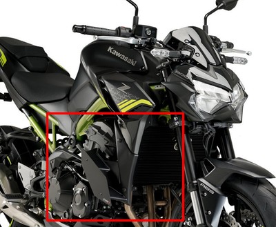 Puig Naked Side Downforce Spoiler - schwarz - Kawasaki Z900 /SE 2020-24 - 20284N