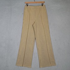 Asos Design Pants Women 6 Mustard Geometric Stretch Wide Leg Trouser Classic NWT