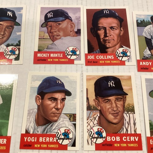 1953 Topps Archives New York Yankees Team Set/Mickey Mantle, Berra, Ford, Rizzuto - Foto 7 di 10