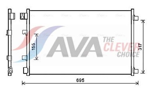 Fits AVA DNA5406 AIR CONDITIONING COOLER NISSAN QASHQAI (2007) 1.6 CVTC