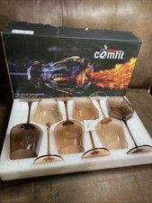 Comfit Colored Wine Glasses Set of 6-18oz Hand Blown Colored Crystal Wine Glasse
