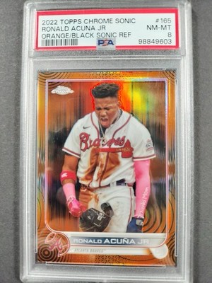 2022 Topps Chrome Sonic Ronald Acuna Jr Orange/Black /25 PSA 8 | eBay