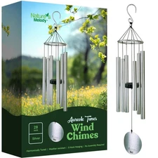 Nature’s Melody Aureole Tunes Wind Chimes – Outdoor Windchime with 6