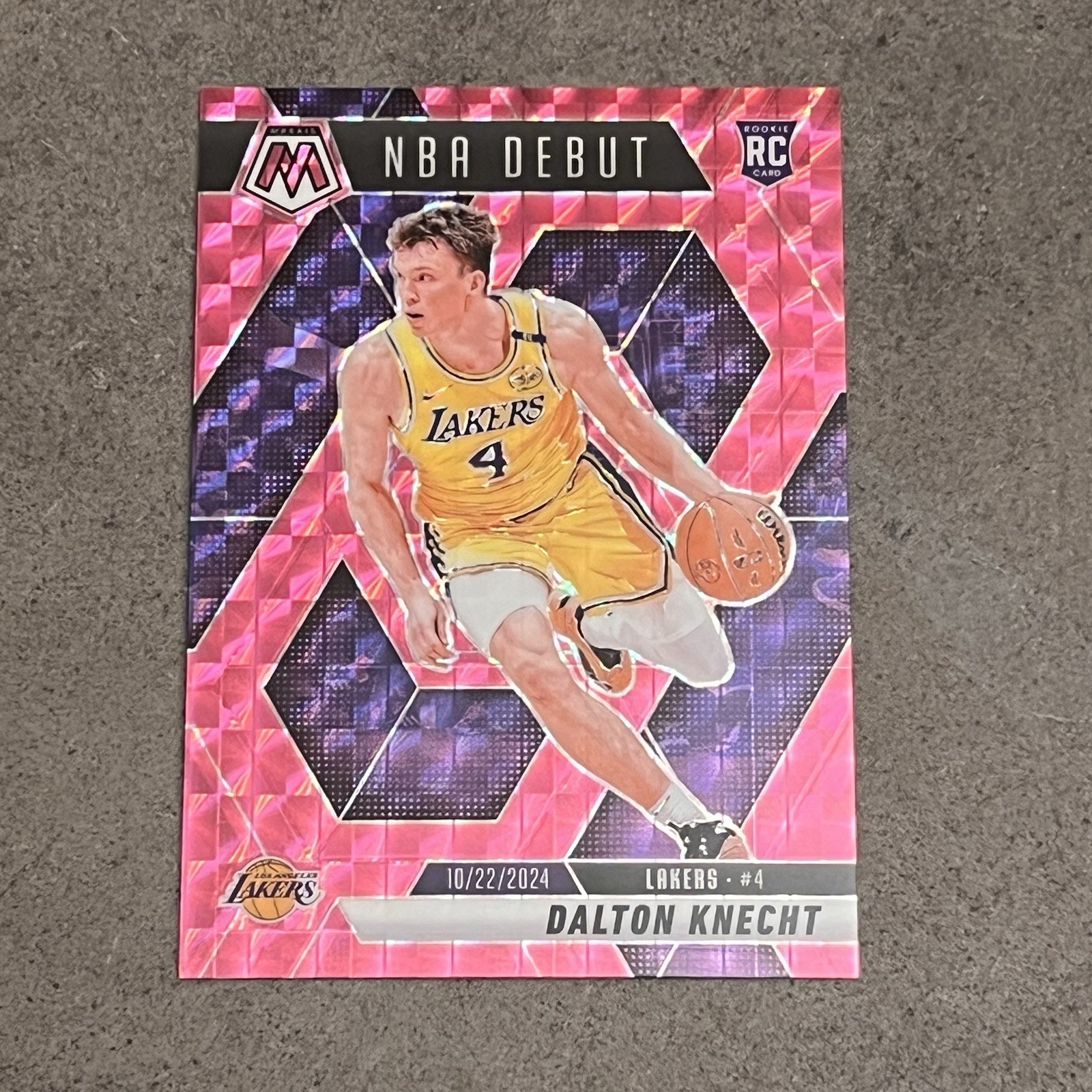 2024-25 Panini Mosaic Dalton Knecht Rookie NBA Debut #264 Pink Mosaic /175