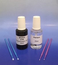 Lackstift-Set Mazda 41W , Onyxschwarz metallic , 2 x 20ml + 4 Lacktupfer