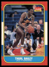 1986-87 FLEER #6 Thurl Bailey - Utah Jazz NBA Basketball Card