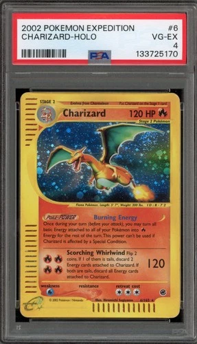 Pokemon Charizard Expedition Holo Rare #6 PSA 4