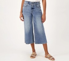 NYDJ Cool Embrace Wide Leg Denim Crop Jeans Fantasy 12 New