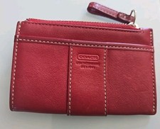 Coach Vintage Red Leather Mini Card Case/Coin Purse