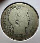 1892-O 50C Barber Silver Half Dollar Rare Key Date New Orleans Mint Cleaned