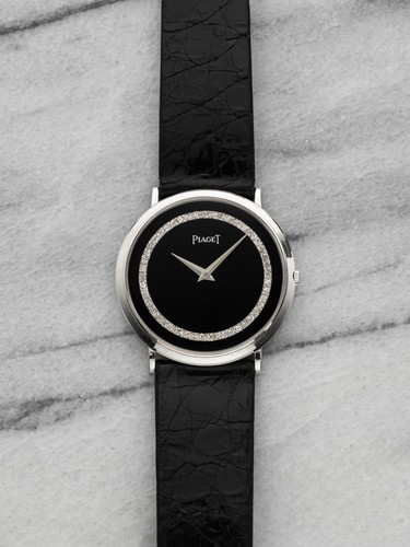 Piaget Altiplano 9032 18K WG Natural Onyx Diamond Dial Manual 33mm