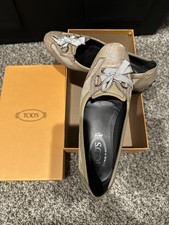 Tod’s Holiday Ball Sneakers Women’s Taupe Size 36.5 U.S. Size 6.5