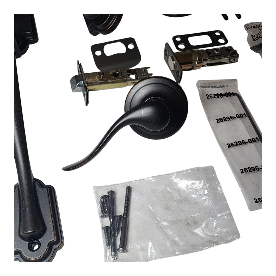 Kwikset Arlington Manija de Entrada Bronce Veneciano Balboa Palanca Cerradura de Puerta Delantera Foto 4 de 4