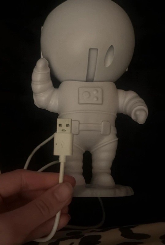 Mercury Astronaut LED Night Light USB Powered Color Changing for Kids Bedroom
