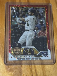 Garrett Mitchell 2023 Topps Series 2 #359 Red Foil Rookie RC /199 Brewers
