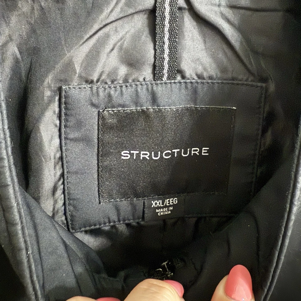 Vintage Structure Jacket Classic Harrington 2x Work Men’s 90s Black - Image 4 of 4