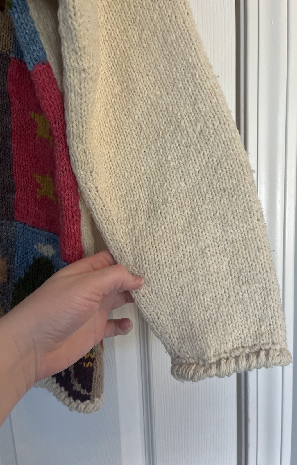 Vintage Express Tricot Wool Patchwork Cardigan Co… - image 7