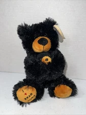 WISHPETS BLACK BEAR 9” Mama & BABY PLUSH 2011 “I Love Bear Hugs” Stuffed Animal