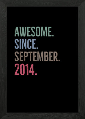 Awesome Since September Gerahmtes Wandbild Poster Leinwanddruck Bild