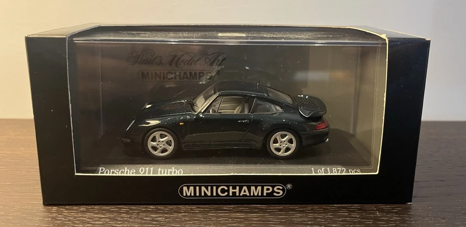 Porsche 911 Turbo 993 1 43 Minichamps Green Metallic - Immagine 4 di 4