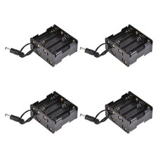 Battery Case Storage Box 8 Slots x 1.5V DC Connector Wired for 8AA Battery 4Pcs